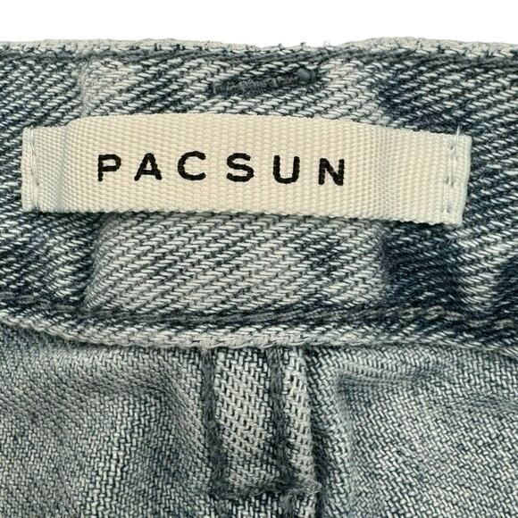 PACSUN Women's 24 Vintage Daisy Carpenter Blue Jeans Side Slit High Rise y2k 90s - Picture 6 of 11